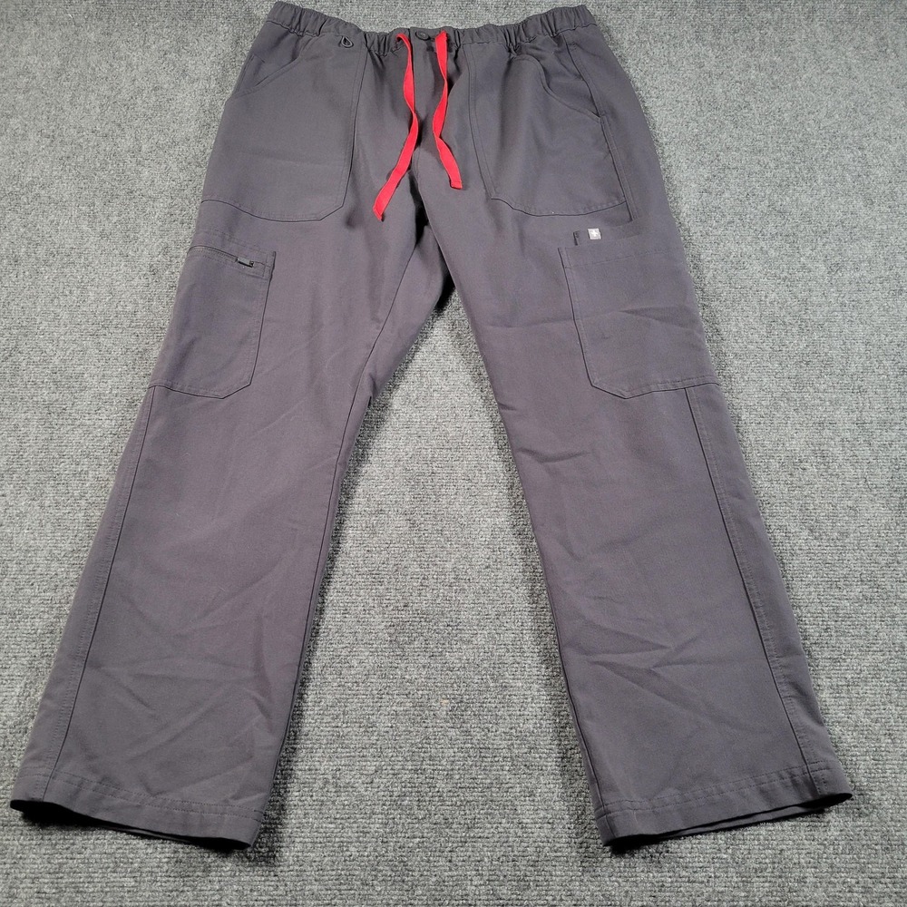 FIGS Pants Mens Large Gray Cairo Technical Cargo Scrub Medical Workwear TM3001LS